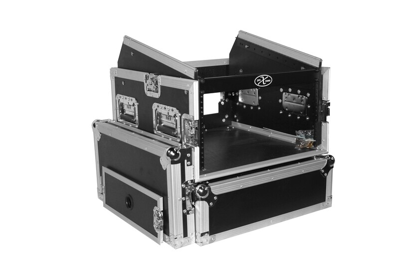 6U Rack x 10U Top Mixer DJ Combo Flight Case