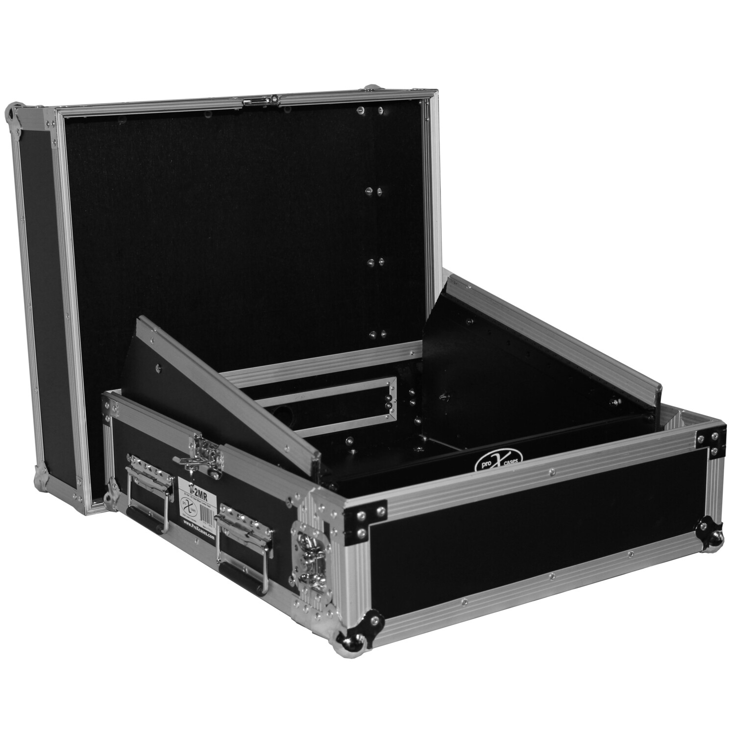 2U Rack x 10U Top Mixer DJ Combo Rack Flight Case