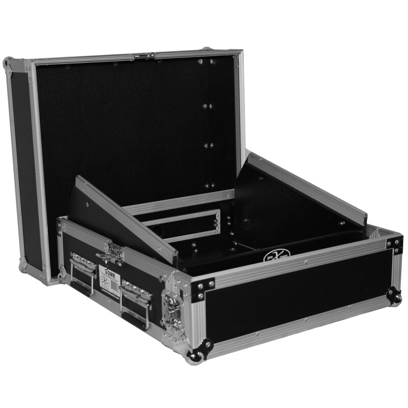 2U Rack x 10U Top Mixer DJ Combo Rack Flight Case