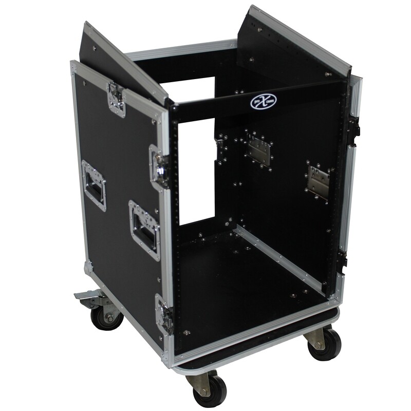 14U Rack x 10U Top Mixer DJ Combo Flight Case