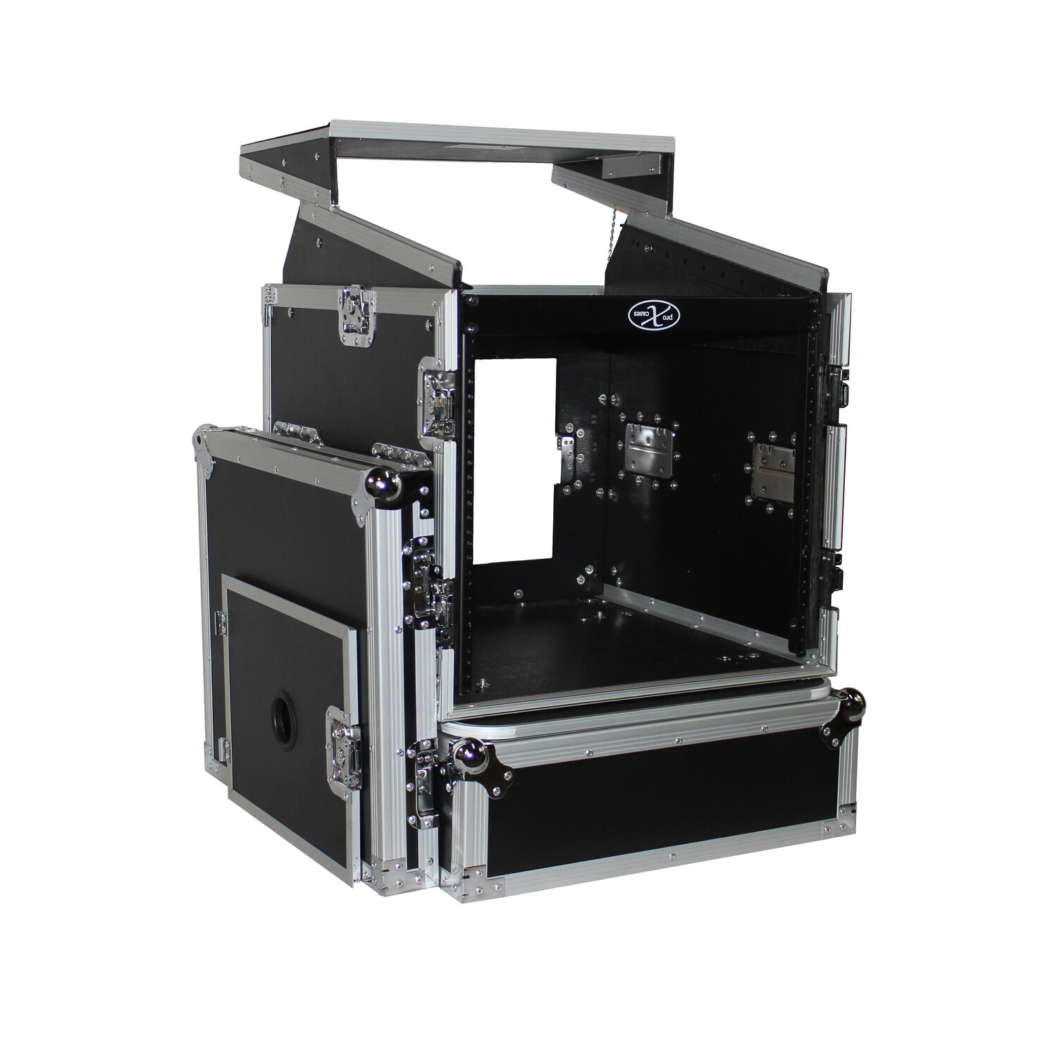T-10MRLT 10U Rack x 10U Top Mixer DJ Combo Flight Case w/Laptop Shelf &amp; Casters