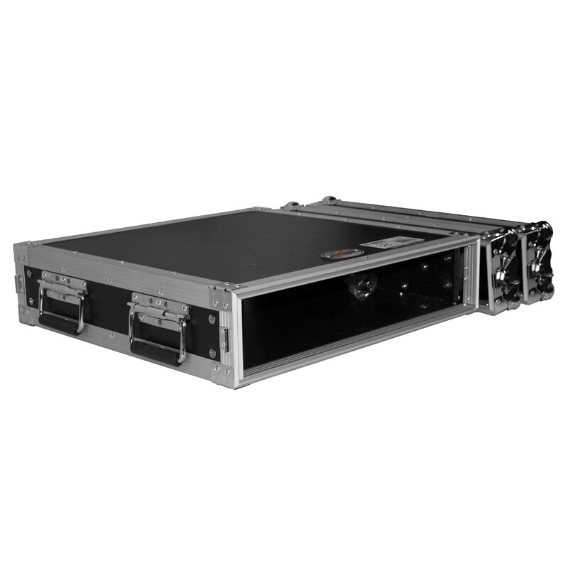 2U 2Space Amp Rack Mount ATA Flight Road Case 19" Depth
