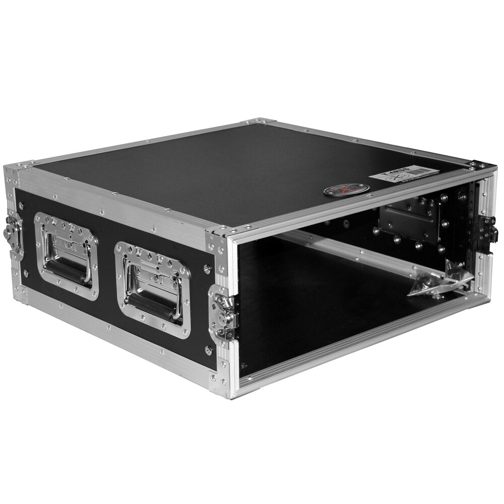 4U Space Amp Rack Mount ATA Style Flight-Road Case 19 In. Depth