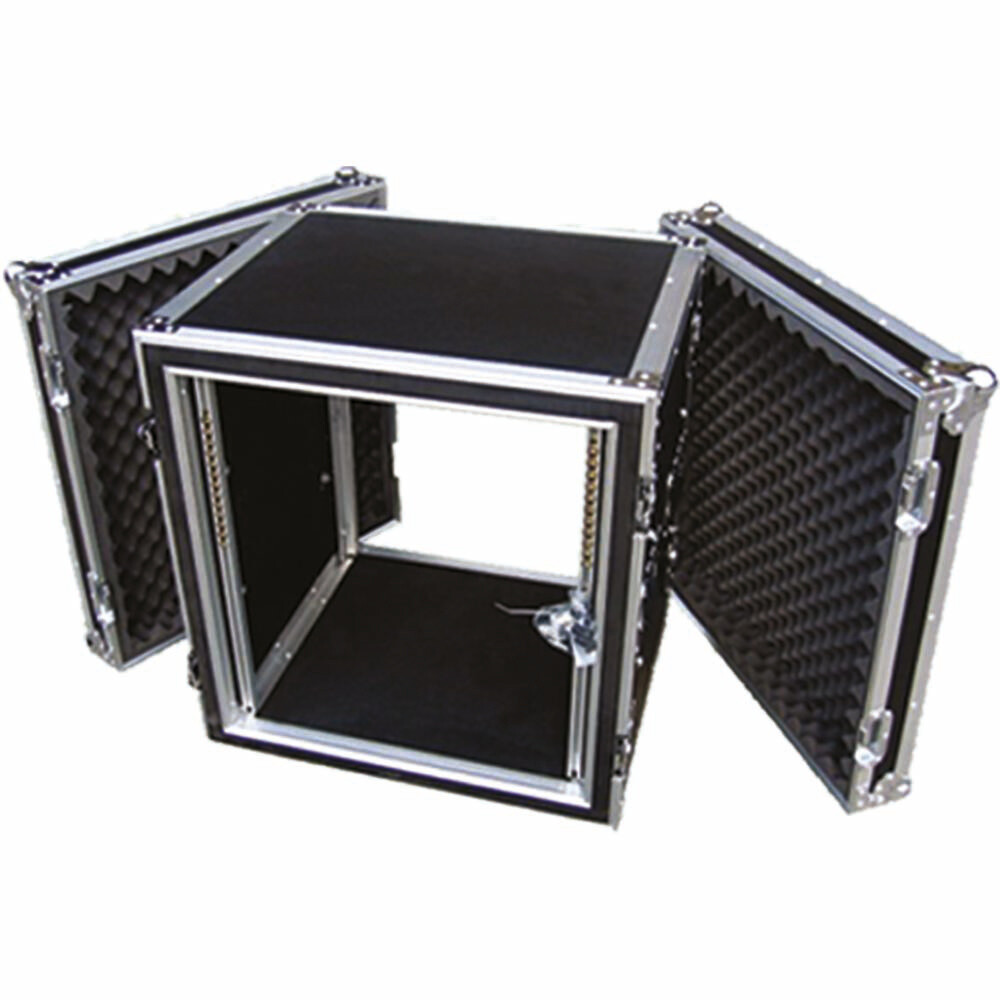 8U Space Shockproof Amp Rack ATA Flight Case 20" Depth