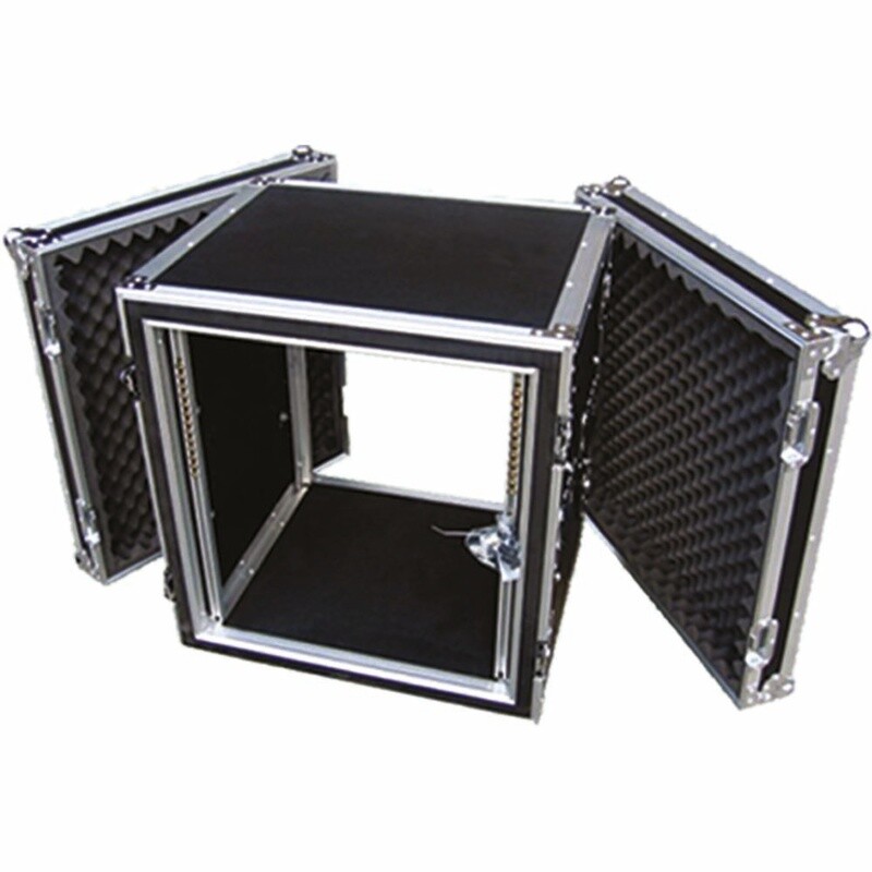 8U Space Shockproof Amp Rack ATA Flight Case 20" Depth