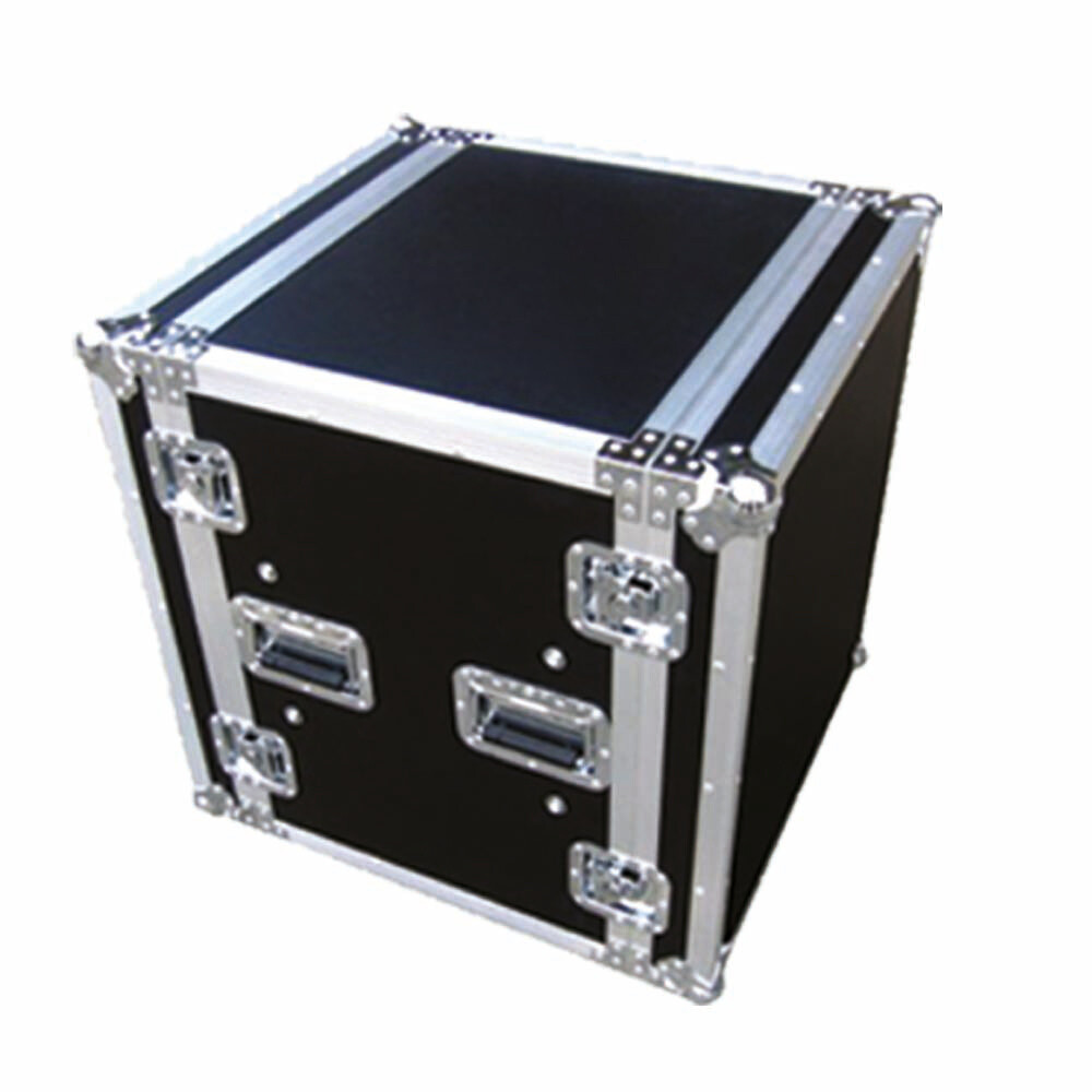 10U Space Shockproof Amp Rack ATA Flight Case 20" Depth W-4" Casters