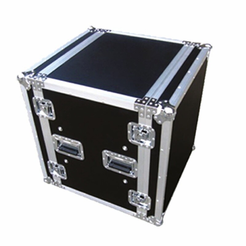 10U Space Shockproof Amp Rack ATA Flight Case 20" Depth W-4" Casters
