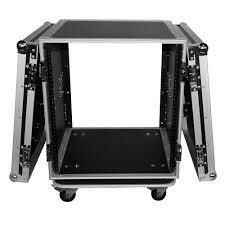 12U Space Amp Rack Mount ATA Flight Case 24" Depth w Casters