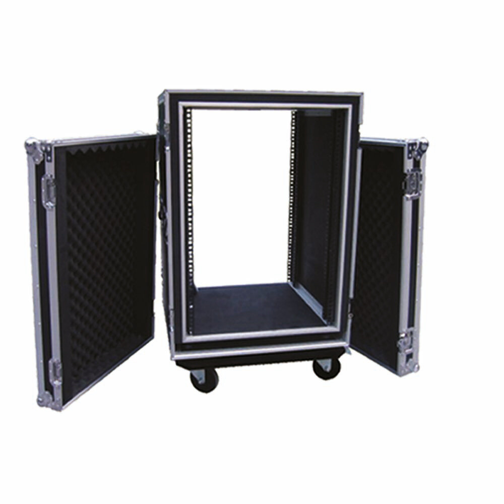 18U Space Shockproof Amp Rack ATA Flight Case 20" Depth