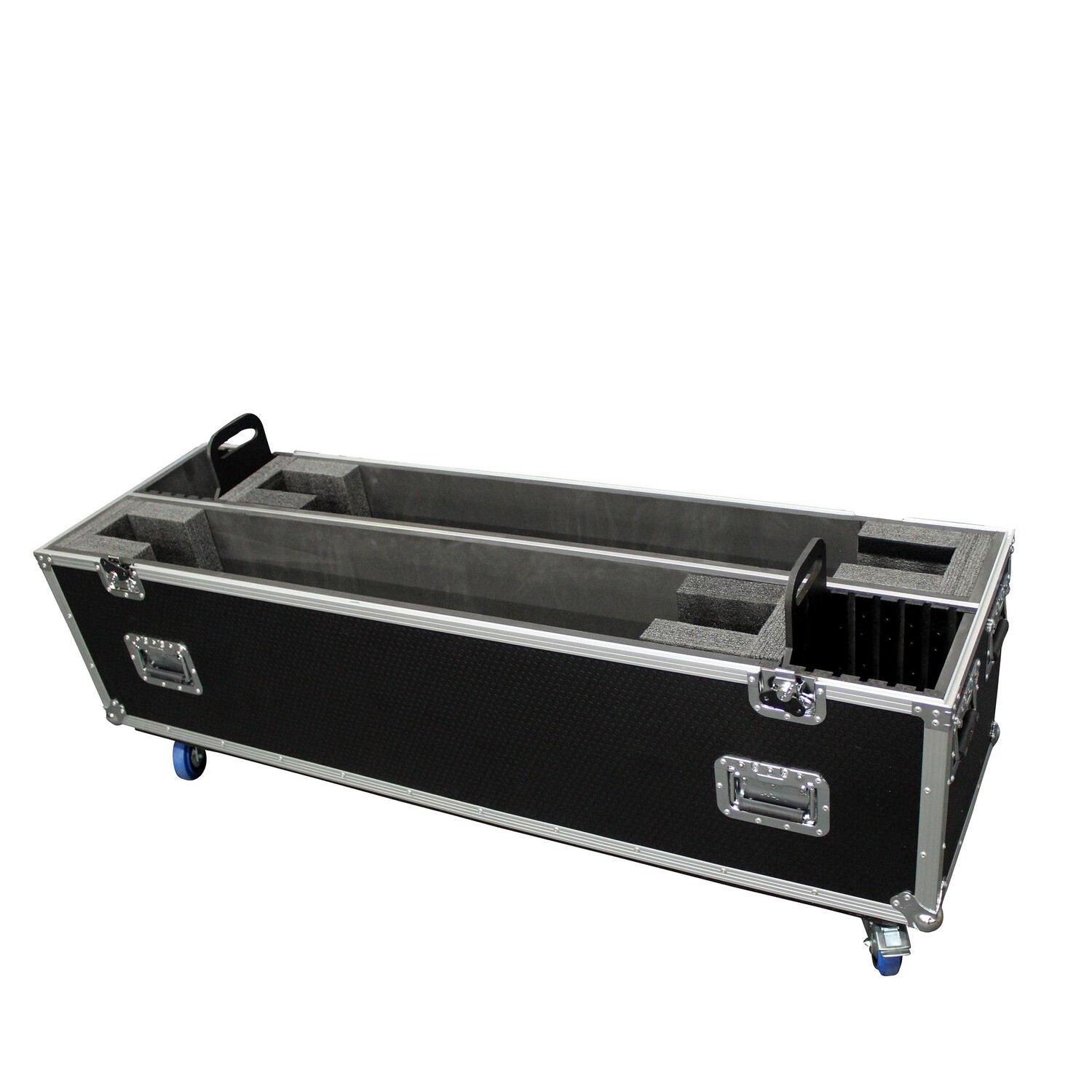 DUAL 55"- 65" Universal LCD LED TV ATA Flight Case W/4X4" Casters