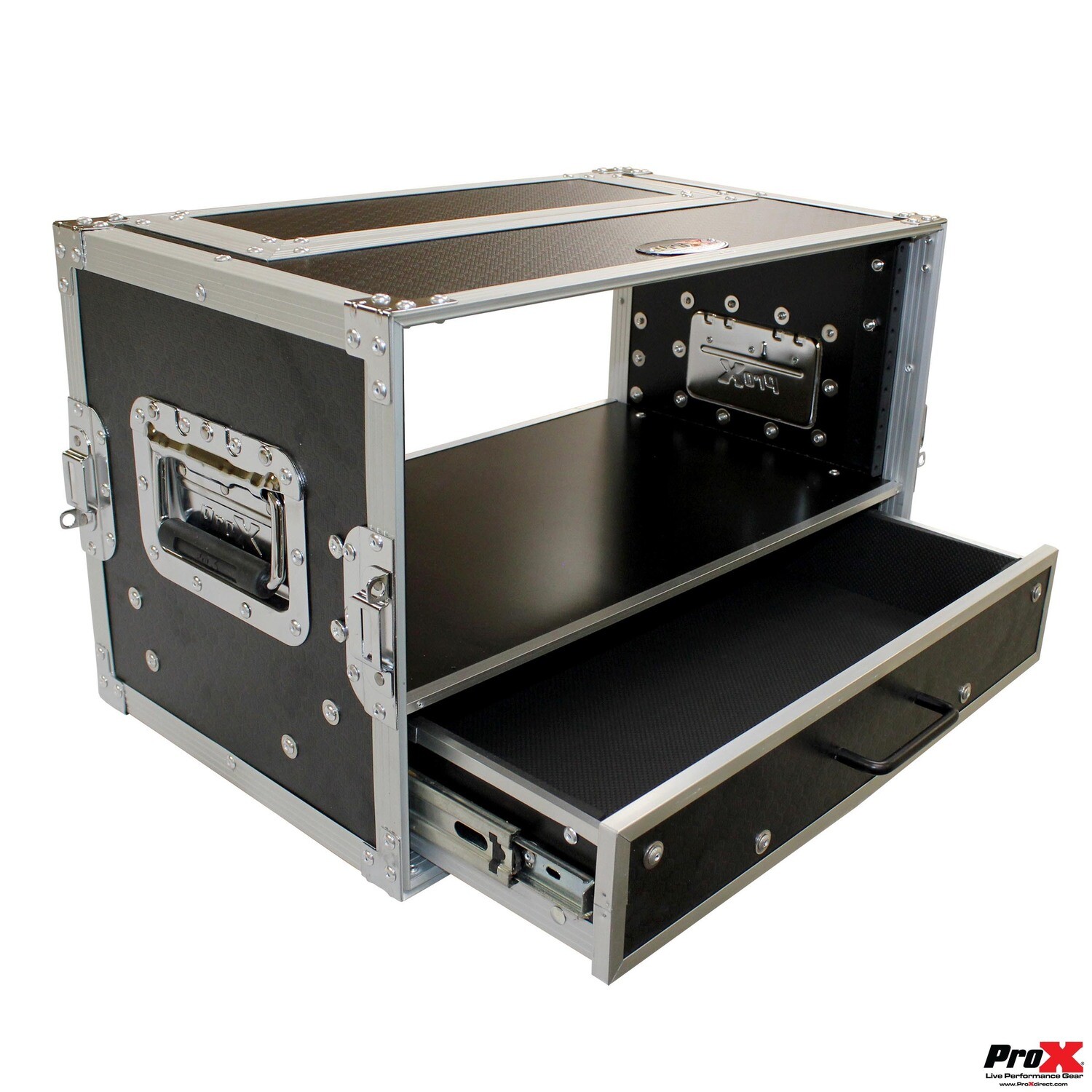 Flight Case ATA Style Rack Case 14 In. Deep 4U W-2U Drawer