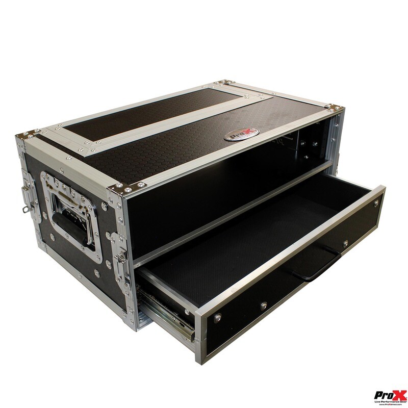 Flight Case ATA Style Rack Case 14 In. Deep 2U W-2U Drawer