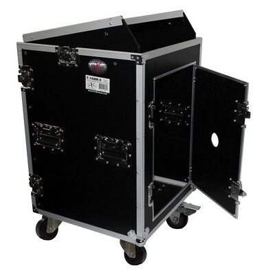 Mixer Combo Rack Cases (19" Mountable Mixers, 10U Top Load Slant)