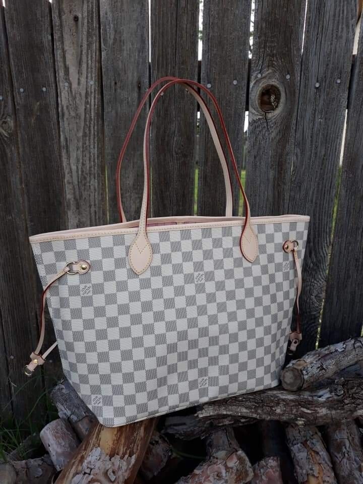 Damier Azur Neverfull MM -- Ballerine