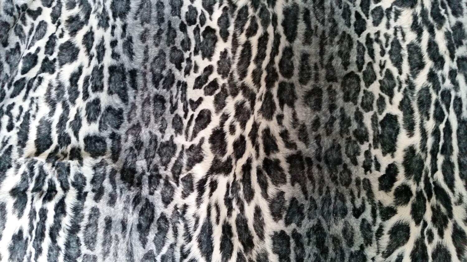 Grey Leopard Faux Fur