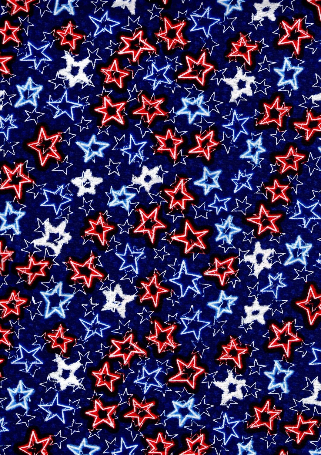Navy with Neon Stars