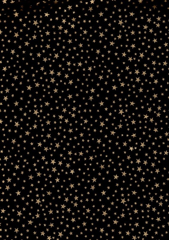 Black with Gold Stars