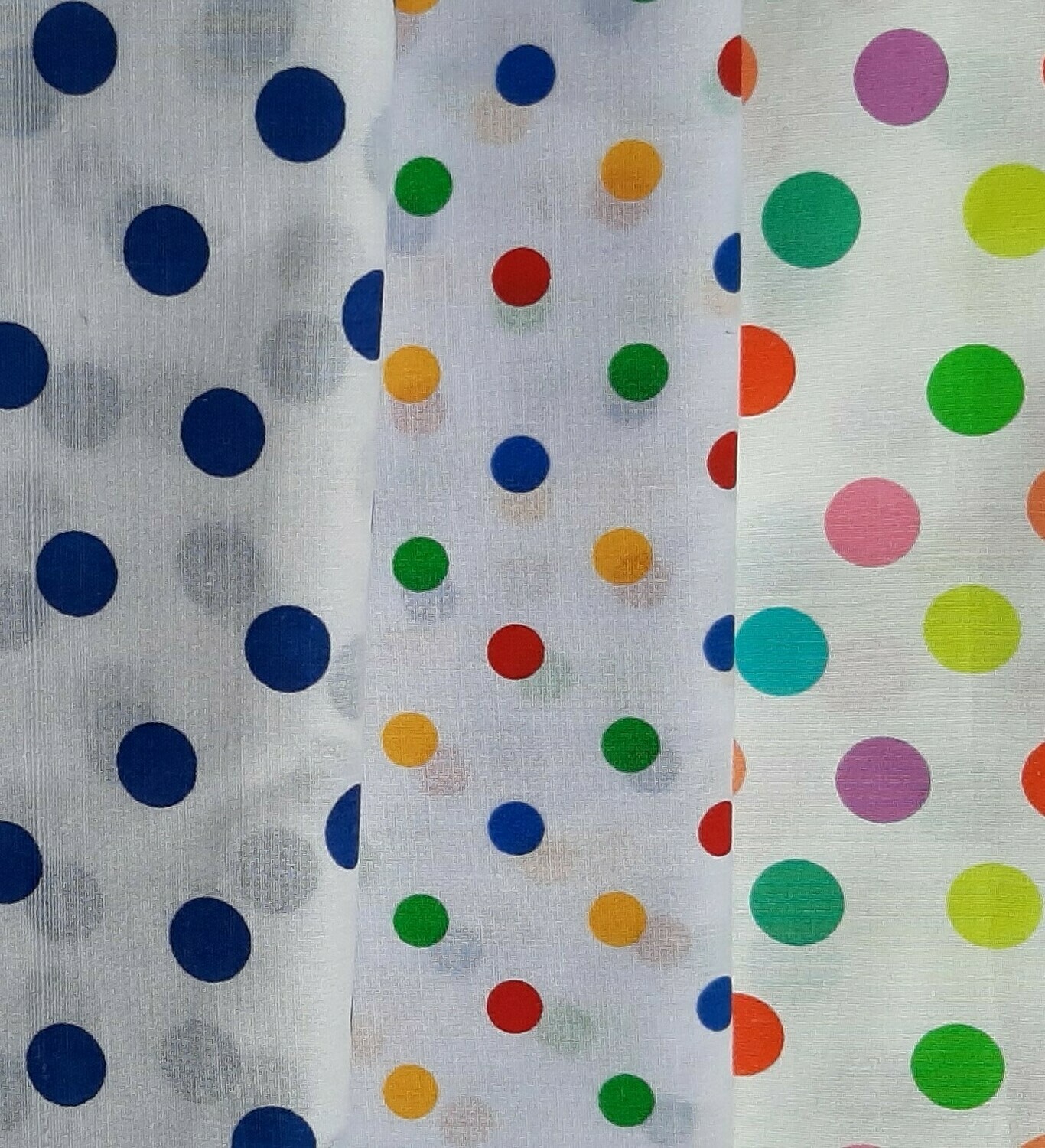 White with Multi Dots - Royal, Primary & Bright
