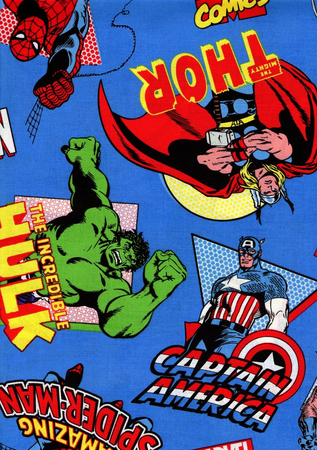 Superheroes - Blue Background