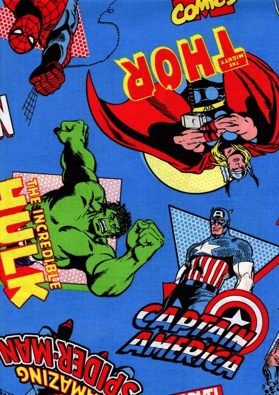 Superheroes - Blue Background