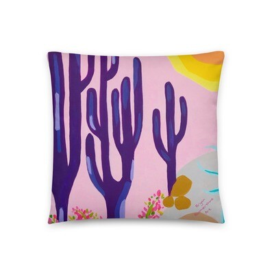 Purple Cactus Pillow