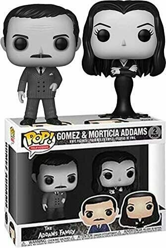 Funko Pop! TV: The Addams Family Morticia and Gomez Black-and-White Vinyl 2-Pack Entertainment Earth Exclusive