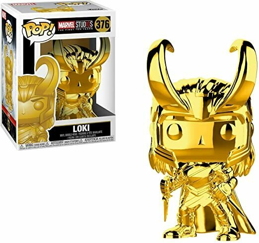 Funko Pop! Marvel: Marvel Studios 10 - Loki (Gold Chrome) Collectible Figure, Multicolor