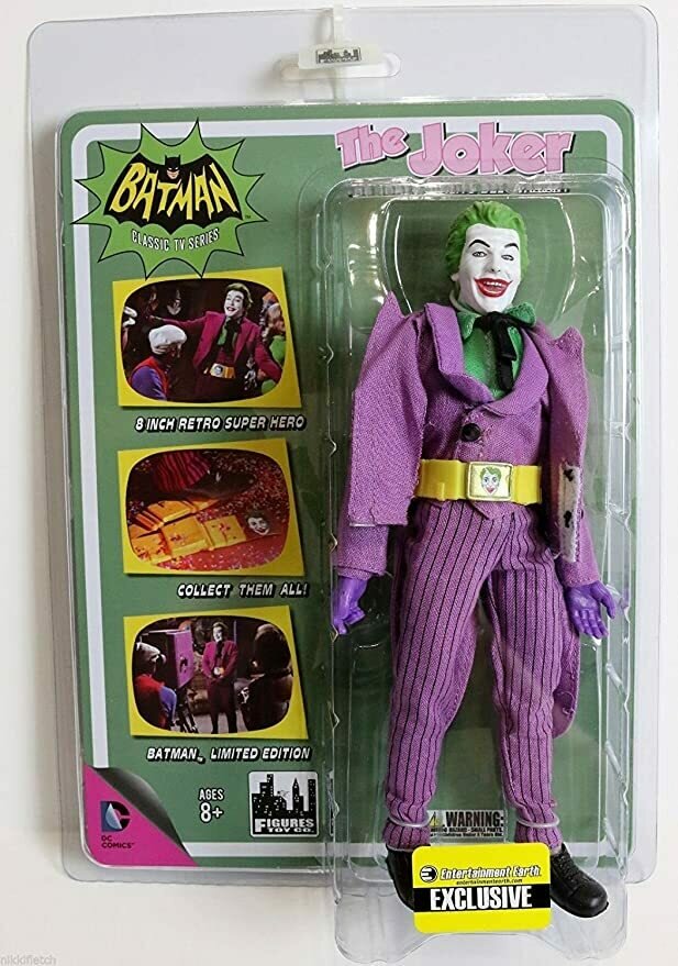 Batman Classic TV Series 8 Inch Action Figure: Joker With Utility Belt Variant Entertainment Earth Exclusive
