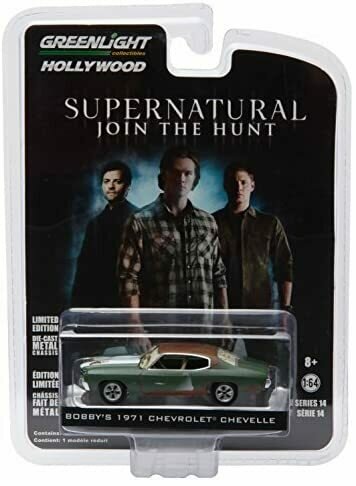 BOBBY'S 1971 CHEVROLET CHEVELLE from the hit television show SUPERNATURAL * GL Hollywood Series 14 * Greenlight Collectibles 1:64 Scale 2016 Die-Cast Vehicle