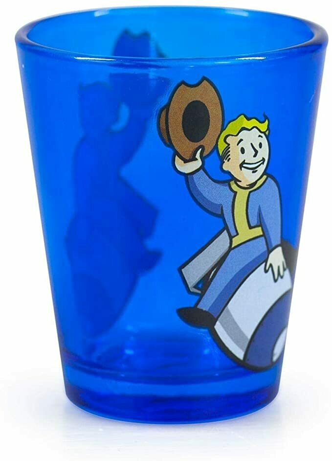 Fallout Vault Blue Pip Boy Shot Glass!!