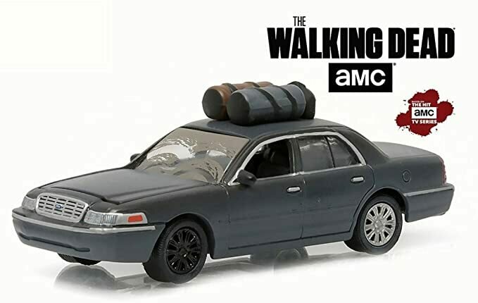 Greenlight Governor's 2001 Ford Crown Victoria, Walking Dead 44740 - 1/64 Scale Diecast Model Toy Car