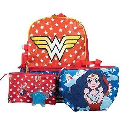 Bioworld Wonder Woman 5 Piece Backpack School Set