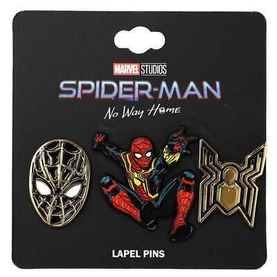 MARVEL SPIDER-MAN NO WAY HOME SUIT UP LAPEL PINS SET OF 3