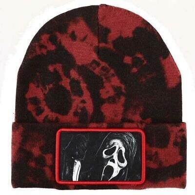 SCREAM GHOST FACE SUBLIMATED PATCH TIE DYE BEANIE
