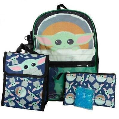 Bioworld Mandalorian Baby Yoda Backpack School Set