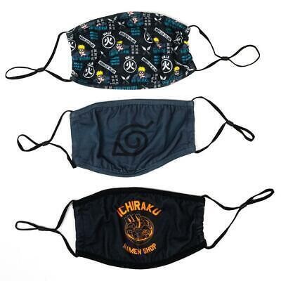 Bioworld NARUTO 3 PACK ADJUSTABLE FACE COVERS