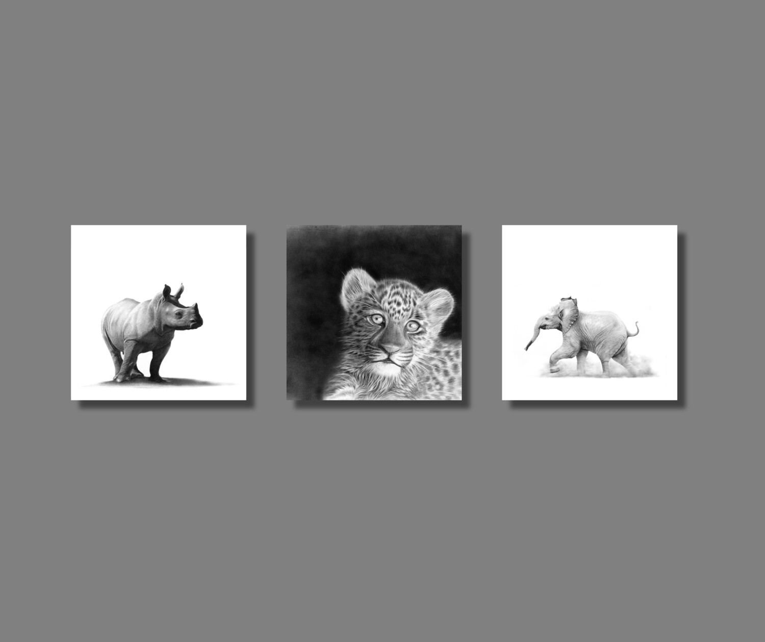 &quot;The Young Ones&quot; - Set of 3 Prints (300mm x 300mm) unframed