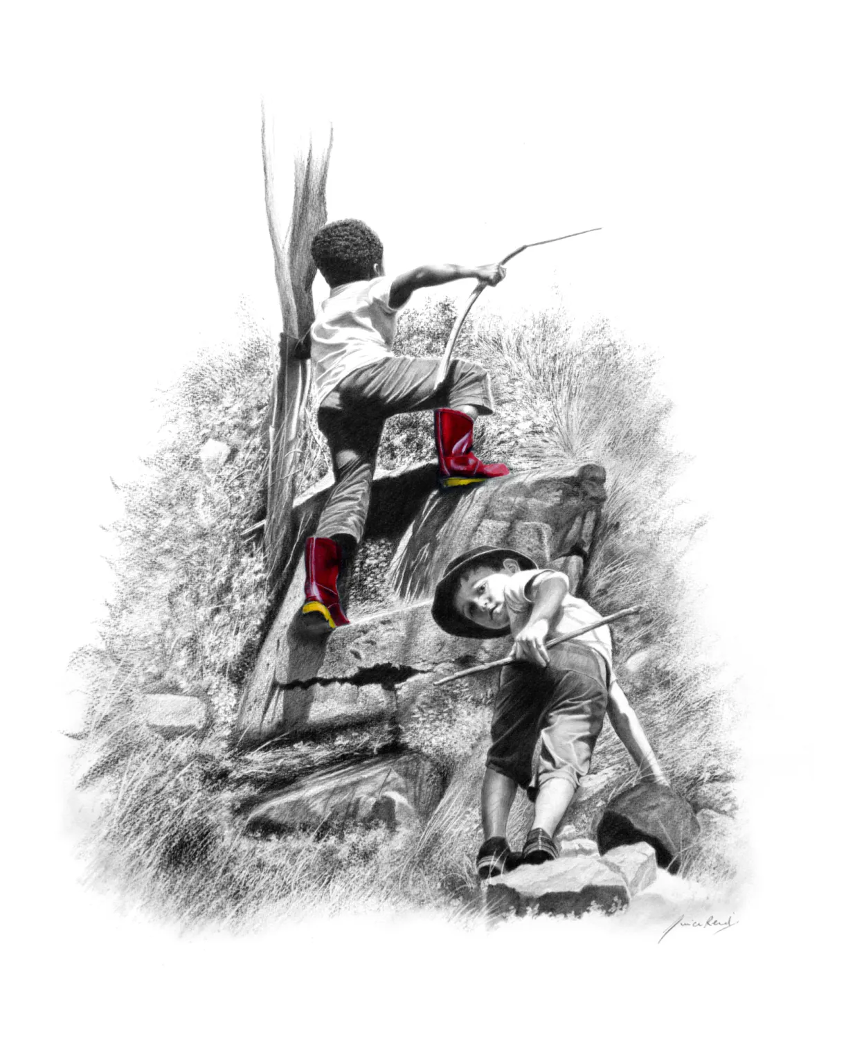 “Beyond the Hills”  - Original Pencil Art by Howick based artist Vincent Reid