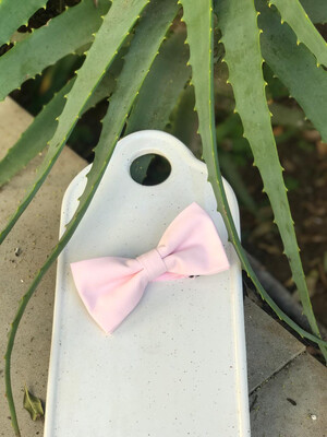 Pale Pink Bow Tie