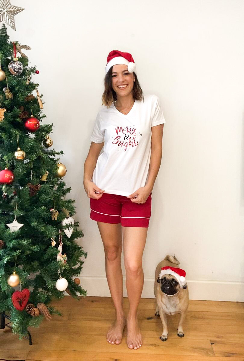 Christmas T-shirt and short set