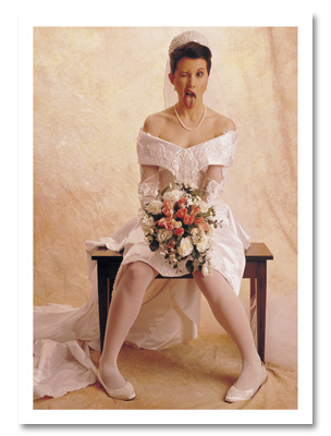 Funny faced bride