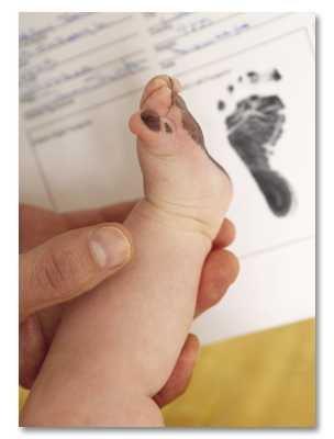 Babies footprint