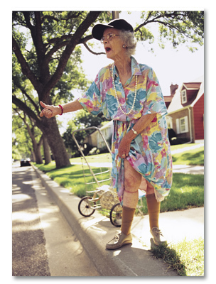 Elderly Hitchhiker