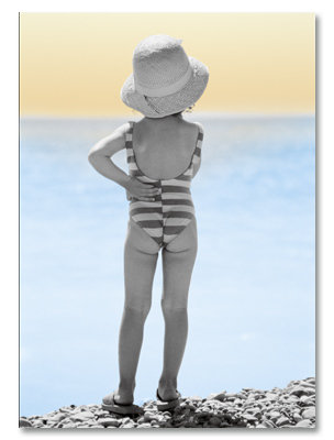 Little girl on beach