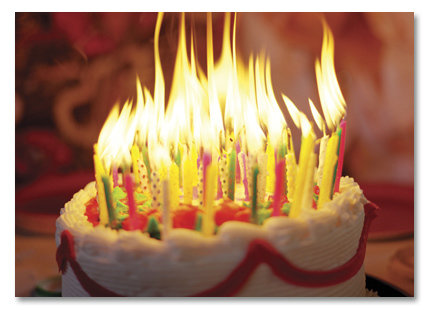 Blazing Birthday Cake