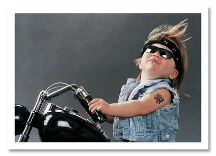 Boy on Harley