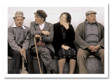 People sitting on bench
