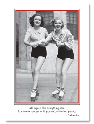 Young ladies on roller skates