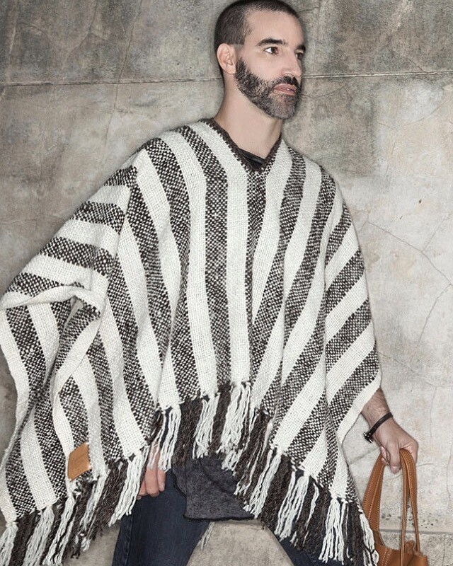 PONCHO RAYADO