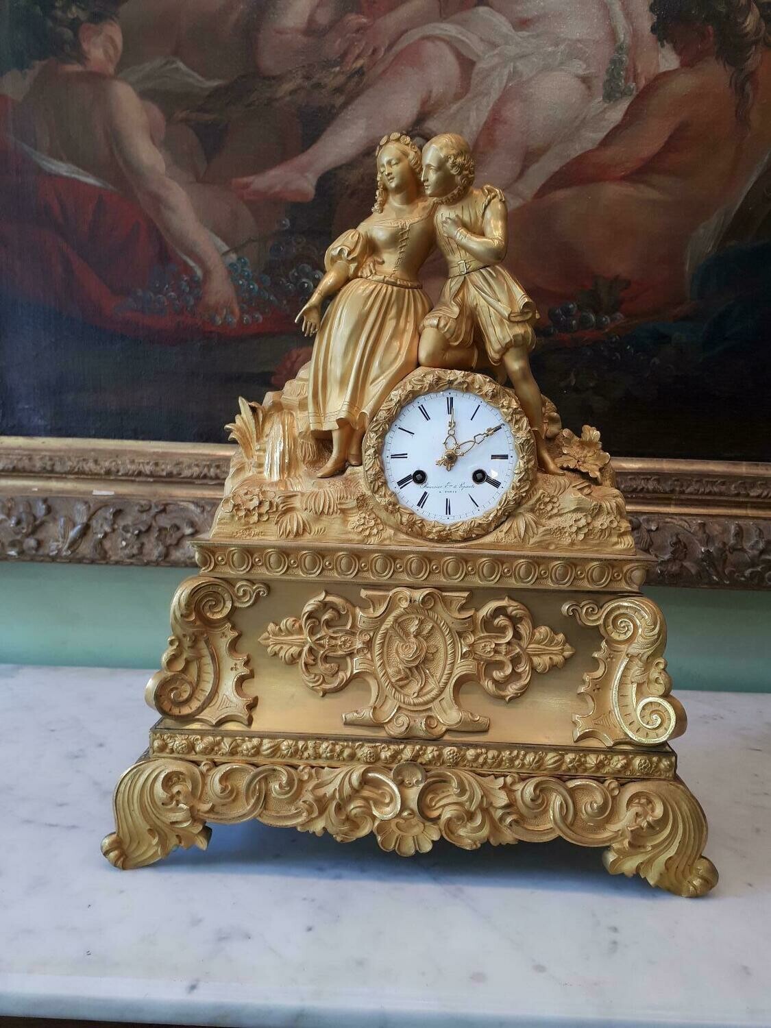 Pendule bronze doré (vendue)